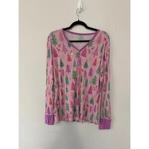 Little sleepies Christmas pj top only size large
